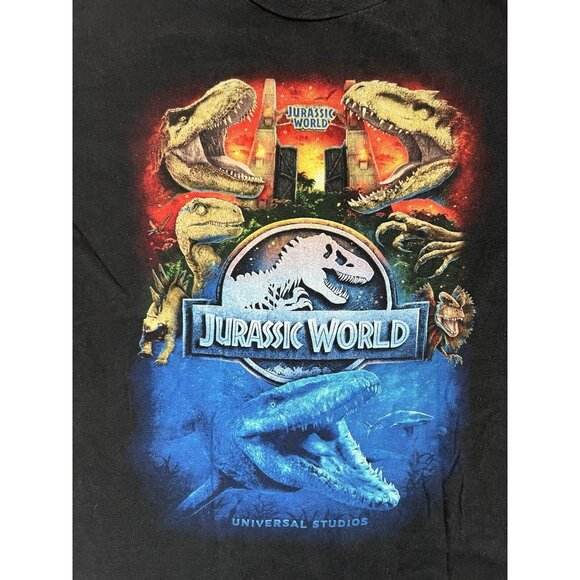 Universal Studios Jurassic World T-Shirt Large Graphic Print Theme Park Dinosaur - Picture 2 of 7
